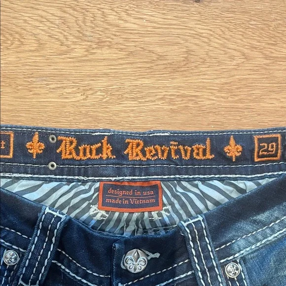 Rock Revival Dark Blue Boot Cut Jeans - Picture 4 of 6